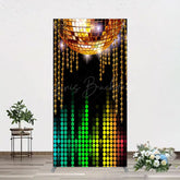 Lofaris Disco Ball Dance Party Bokeh Retro Rectangle Backdrop